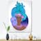 Designart - Portrait of African American Woman With Blue Hair II - Modern Canvas Wall Art Print